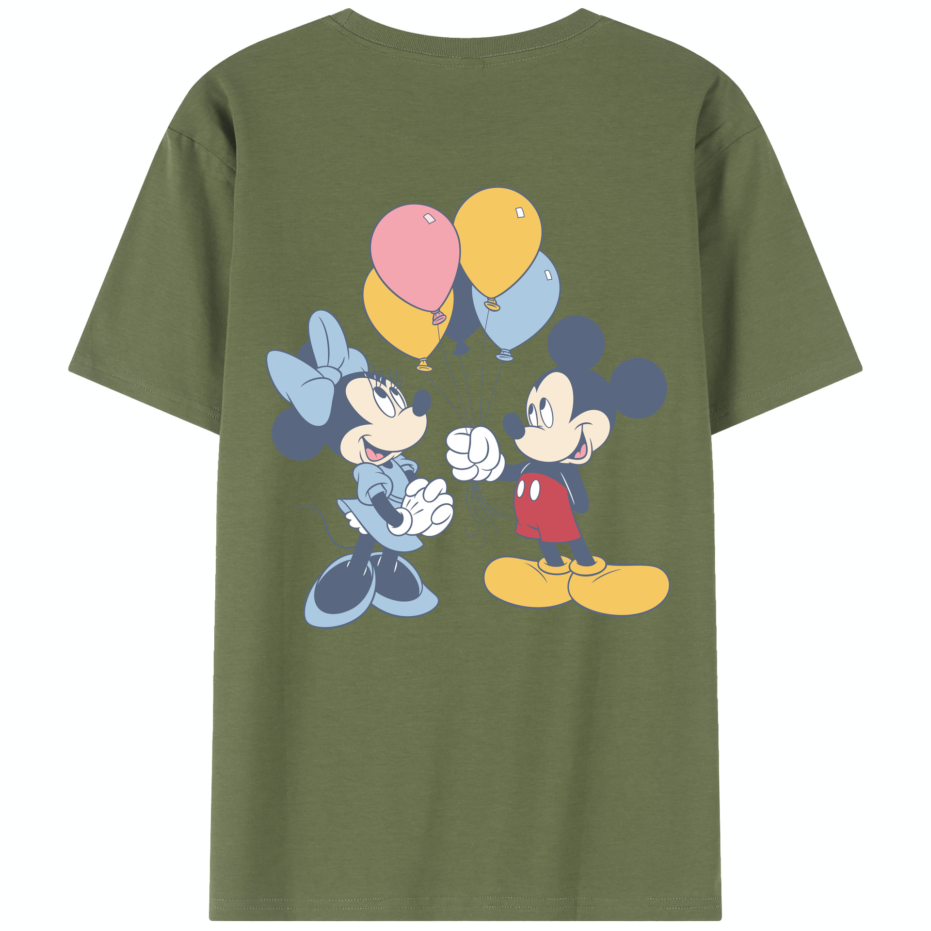 （画像用） ミッキーマウス Mickey Mouse 綿100％半袖Tシャツ（背面プリント）